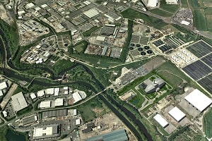 An aerial shot of the proposed location of the Biffa EfW, the former Skelton Grange Power Station